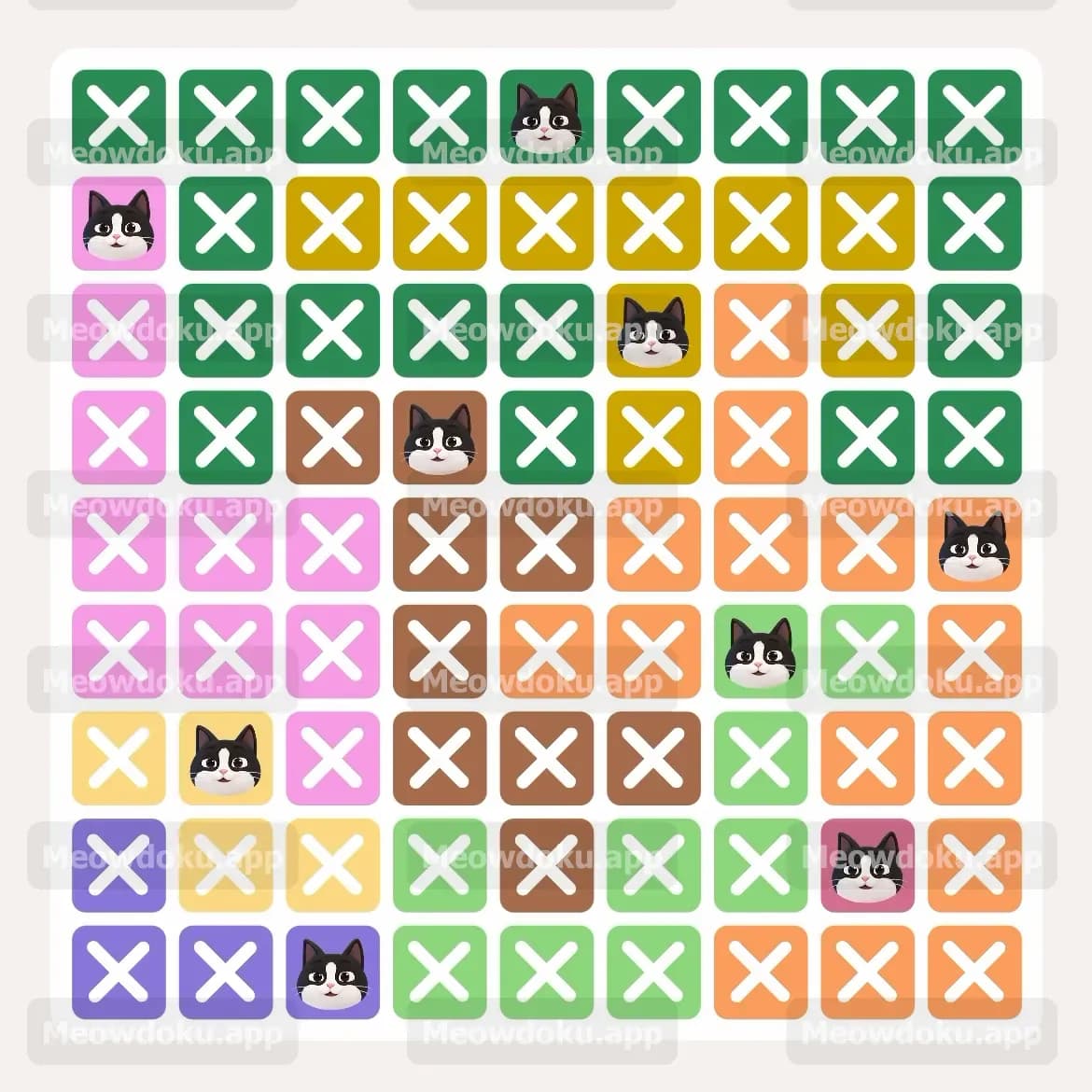Meowdoku Level 57 Screenshot