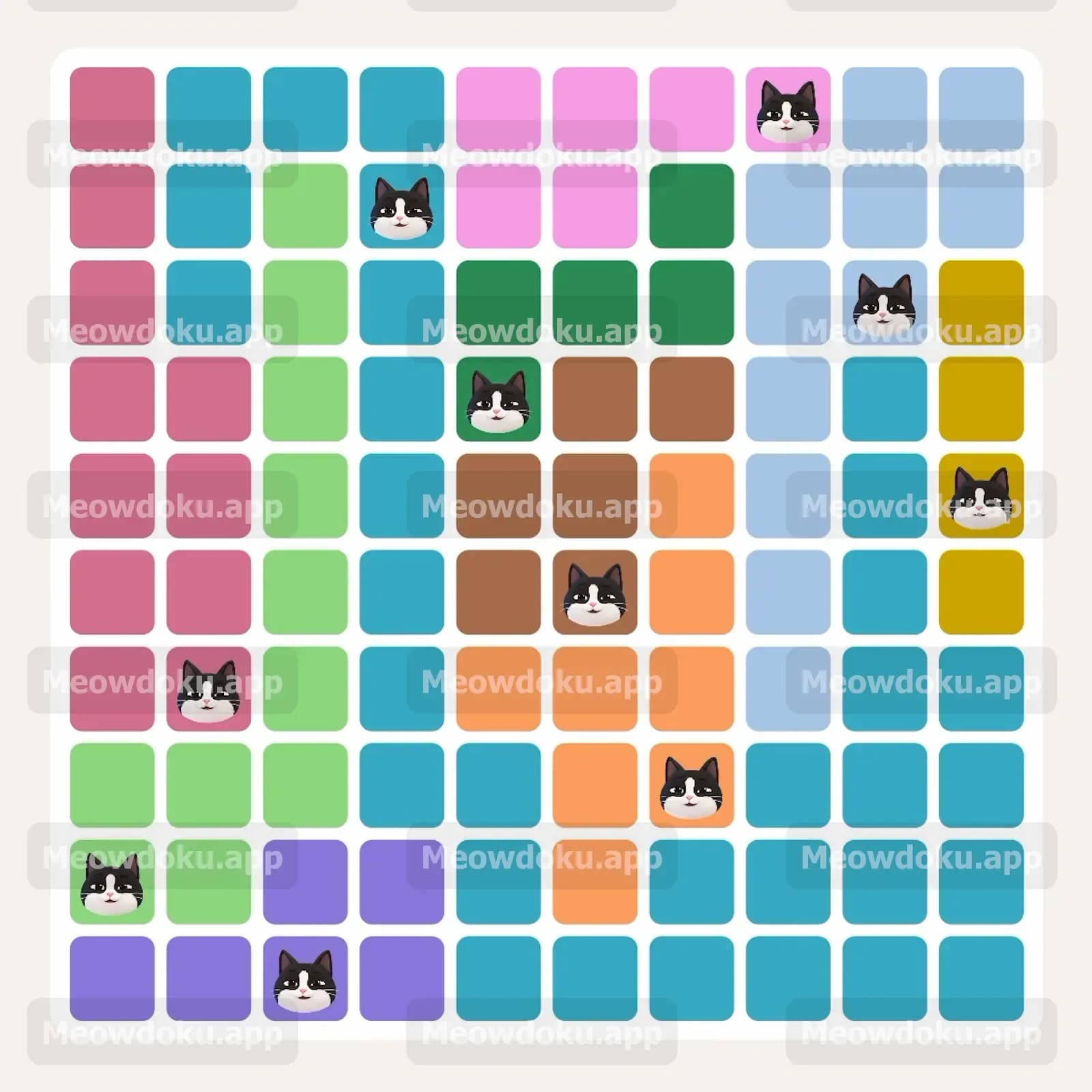 Meowdoku Level 256 Answer, Cheat & Solution
