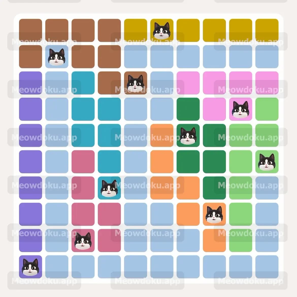 Meowdoku Level 128 Screenshot