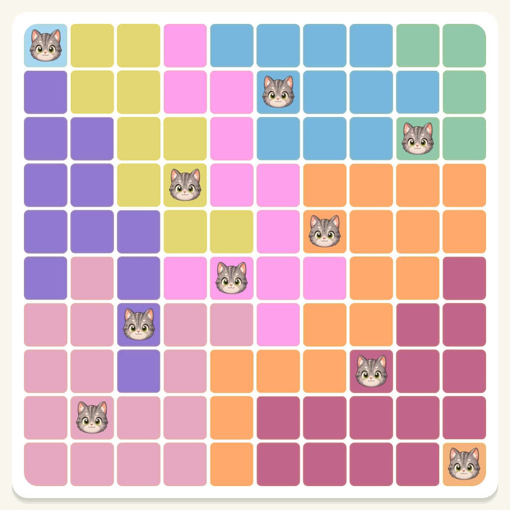 Meowdoku Level 875 Answer, Cheat & Solution