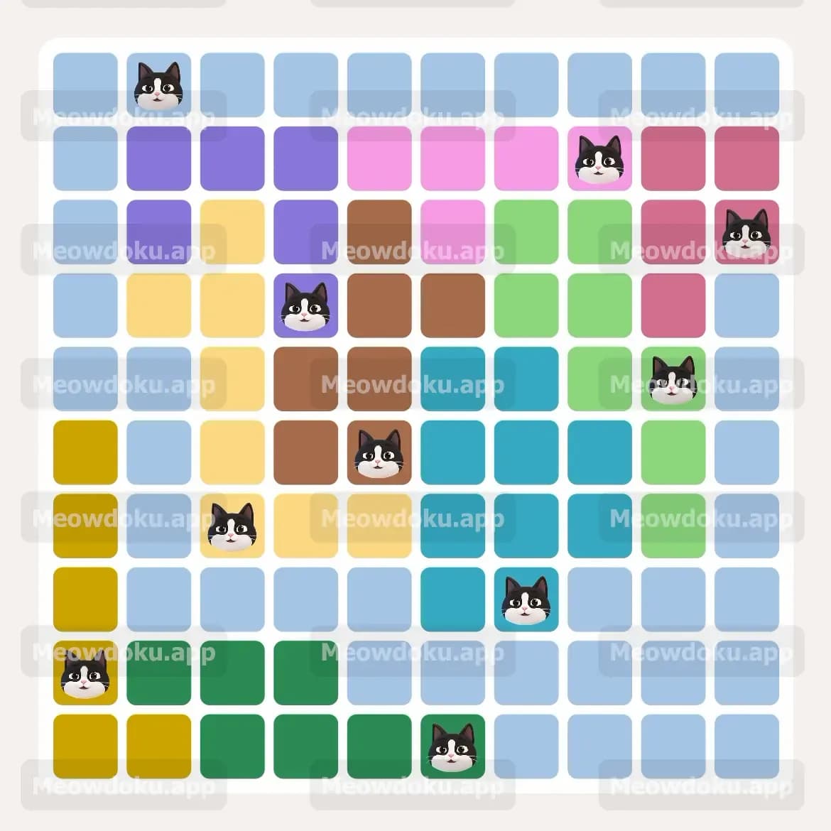 Meowdoku Level 102 Screenshot
