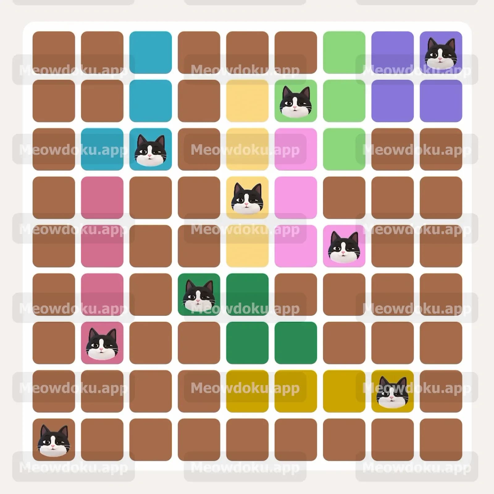 Meowdoku Level 234 Answer, Cheat & Solution