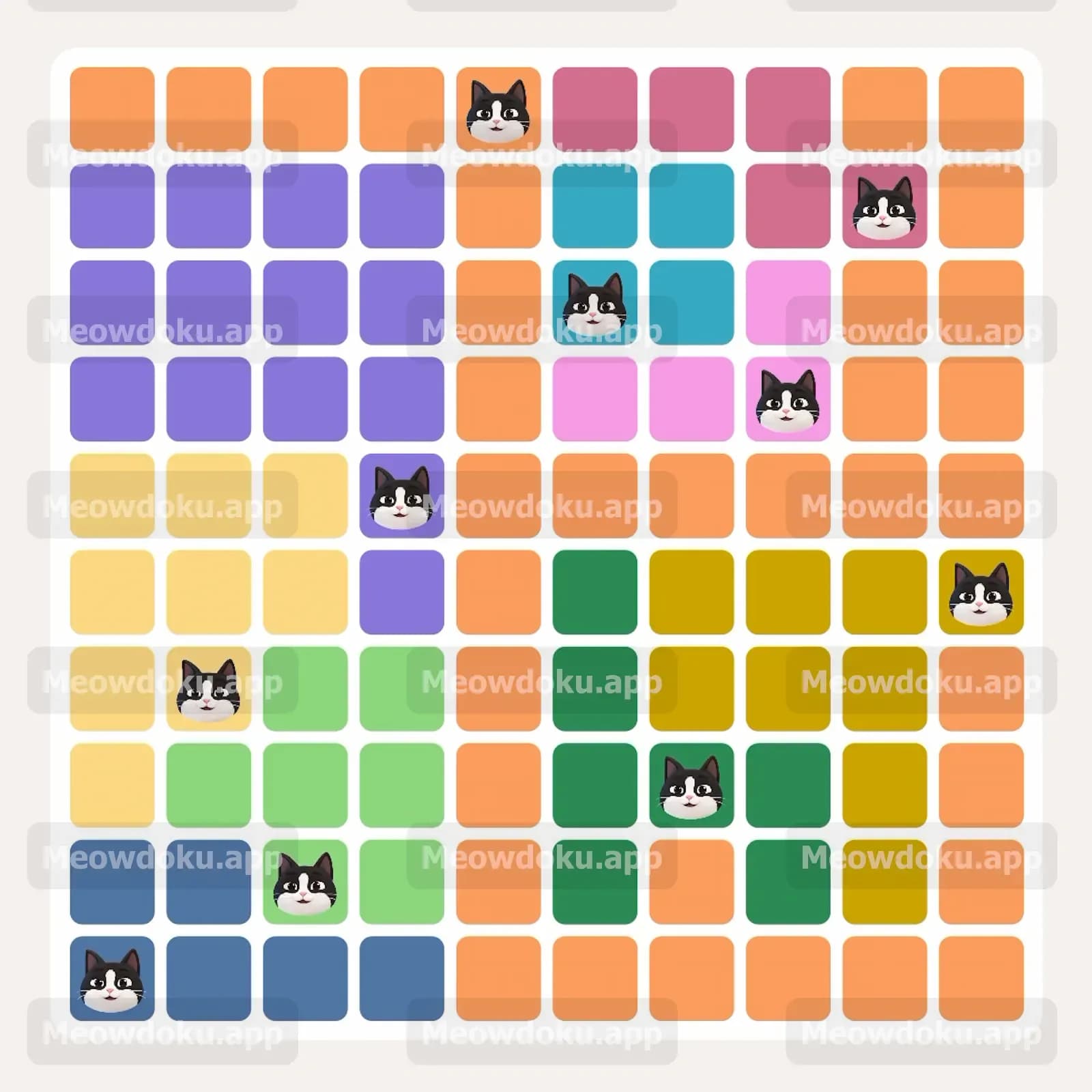 Meowdoku Level 229 Answer, Cheat & Solution