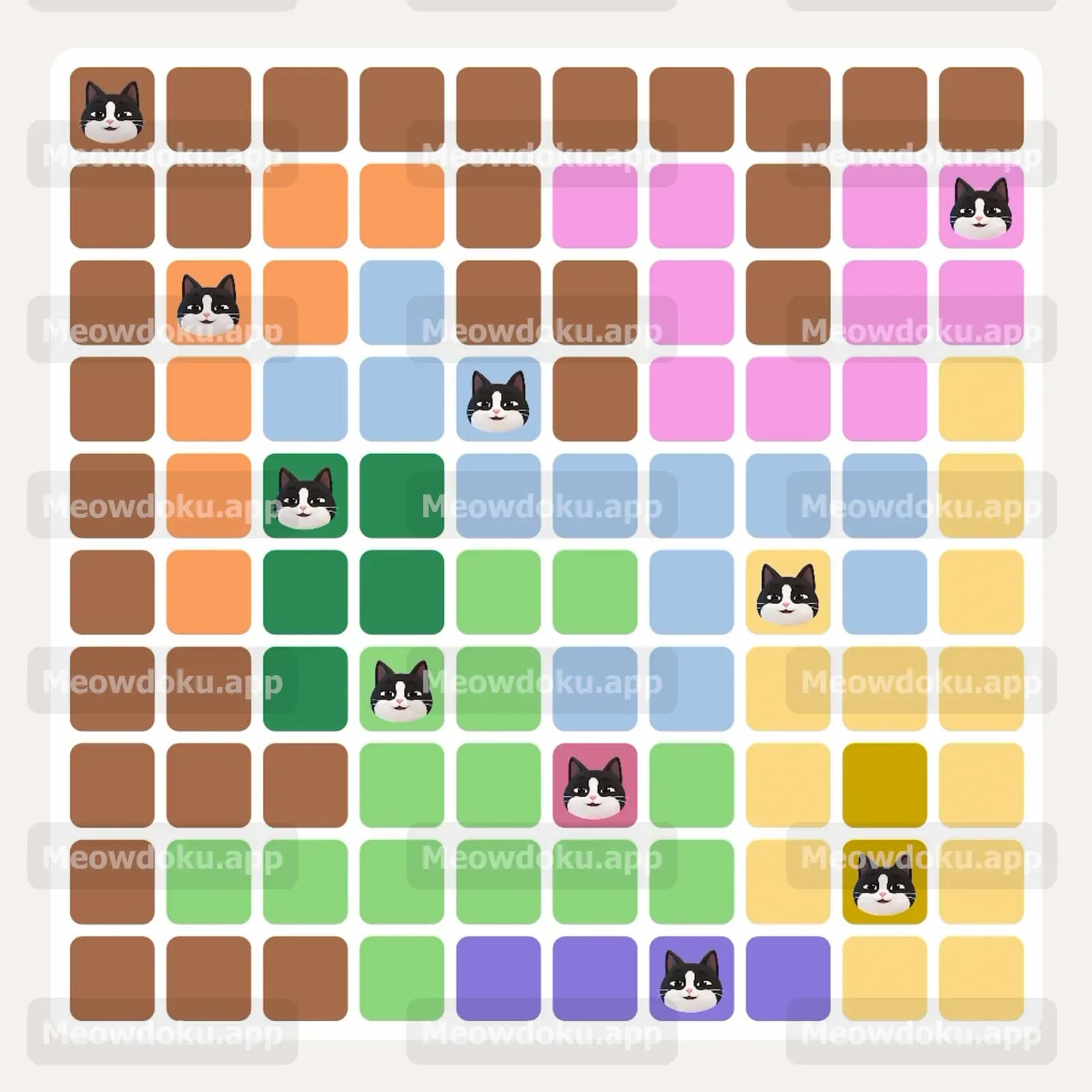 Meowdoku Level 232 Answer, Cheat & Solution