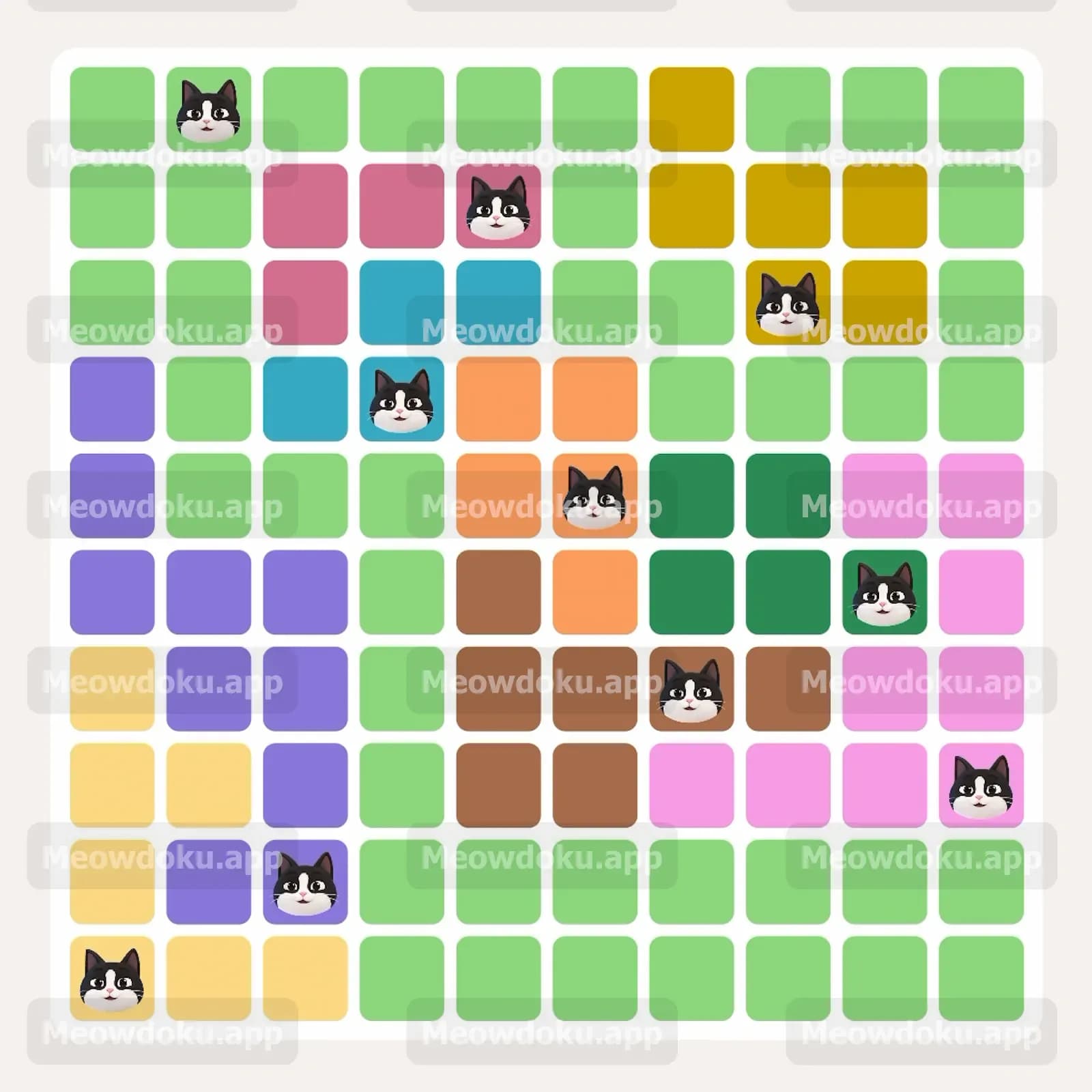 Meowdoku Level 228 Answer, Cheat & Solution
