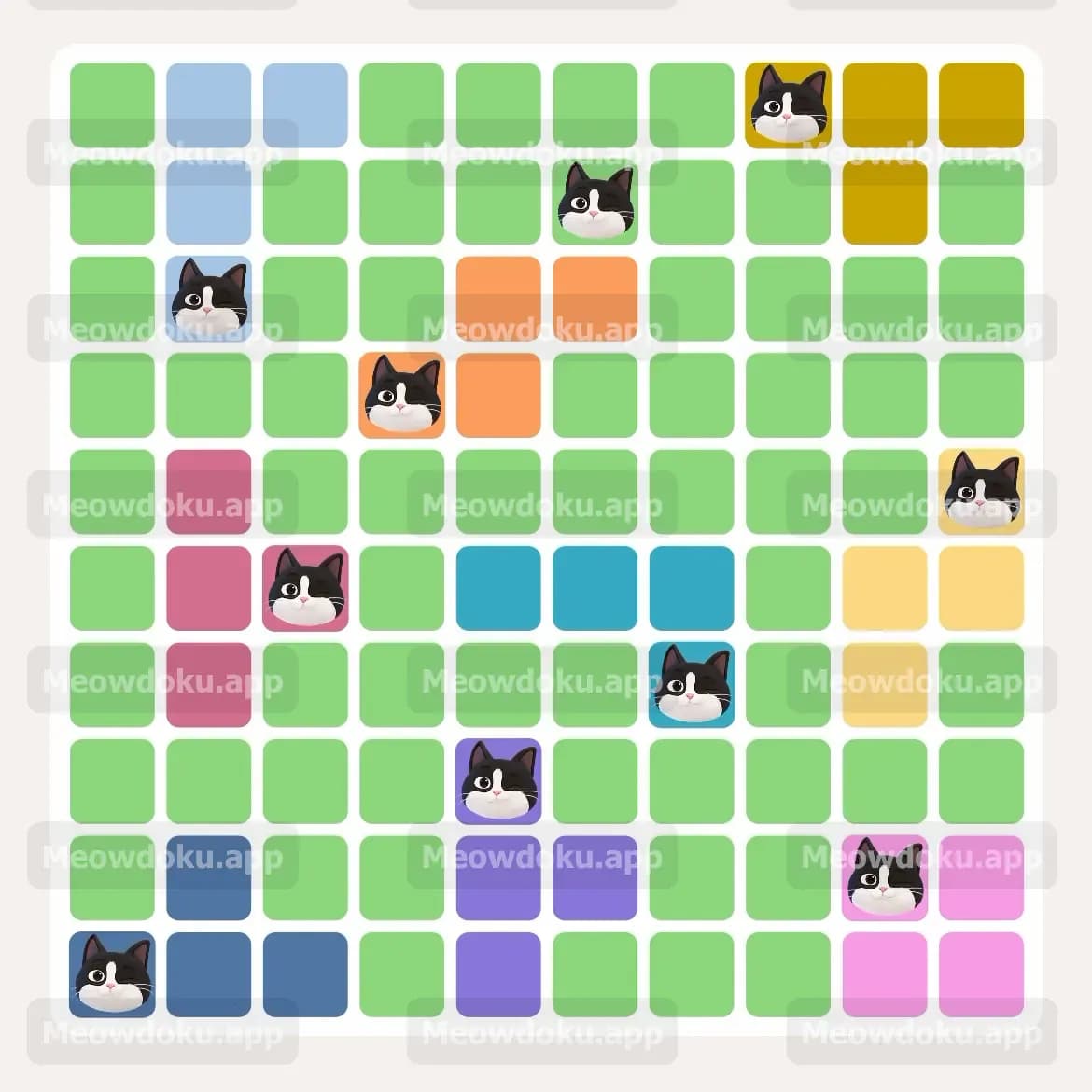 Meowdoku Level 166 Screenshot