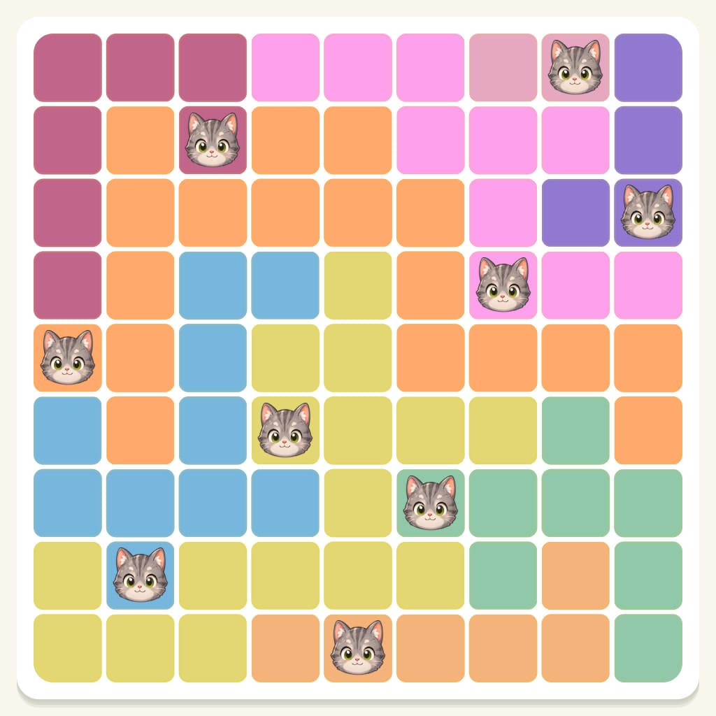 Meowdoku Level 808 Answer, Cheat & Solution