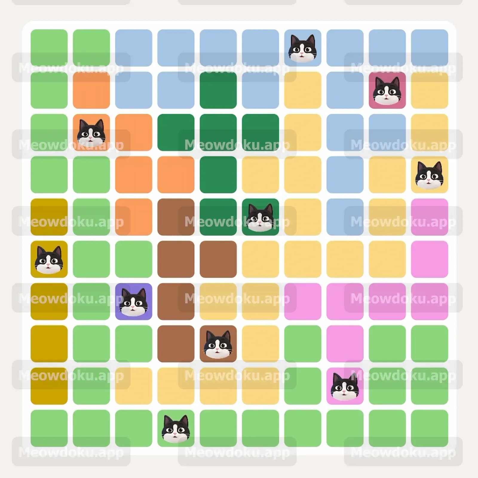 Meowdoku Level 258 Answer, Cheat & Solution