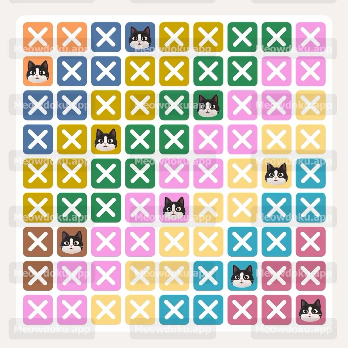 Meowdoku Level 55 Screenshot