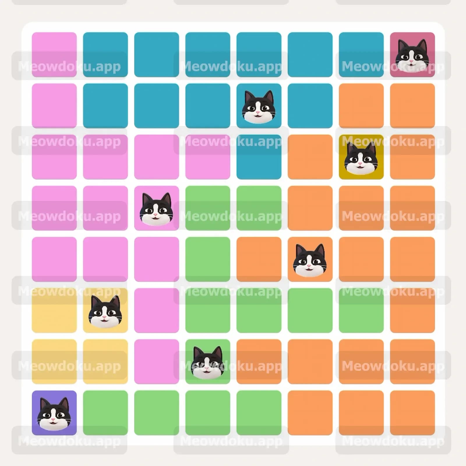 Meowdoku Level 261 Answer, Cheat & Solution