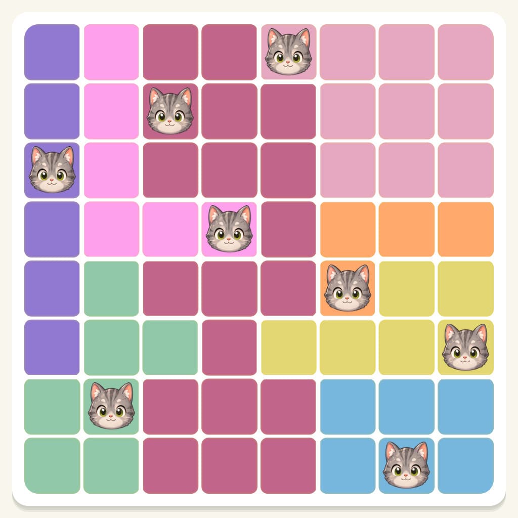 Meowdoku Level 722 Answer, Cheat & Solution