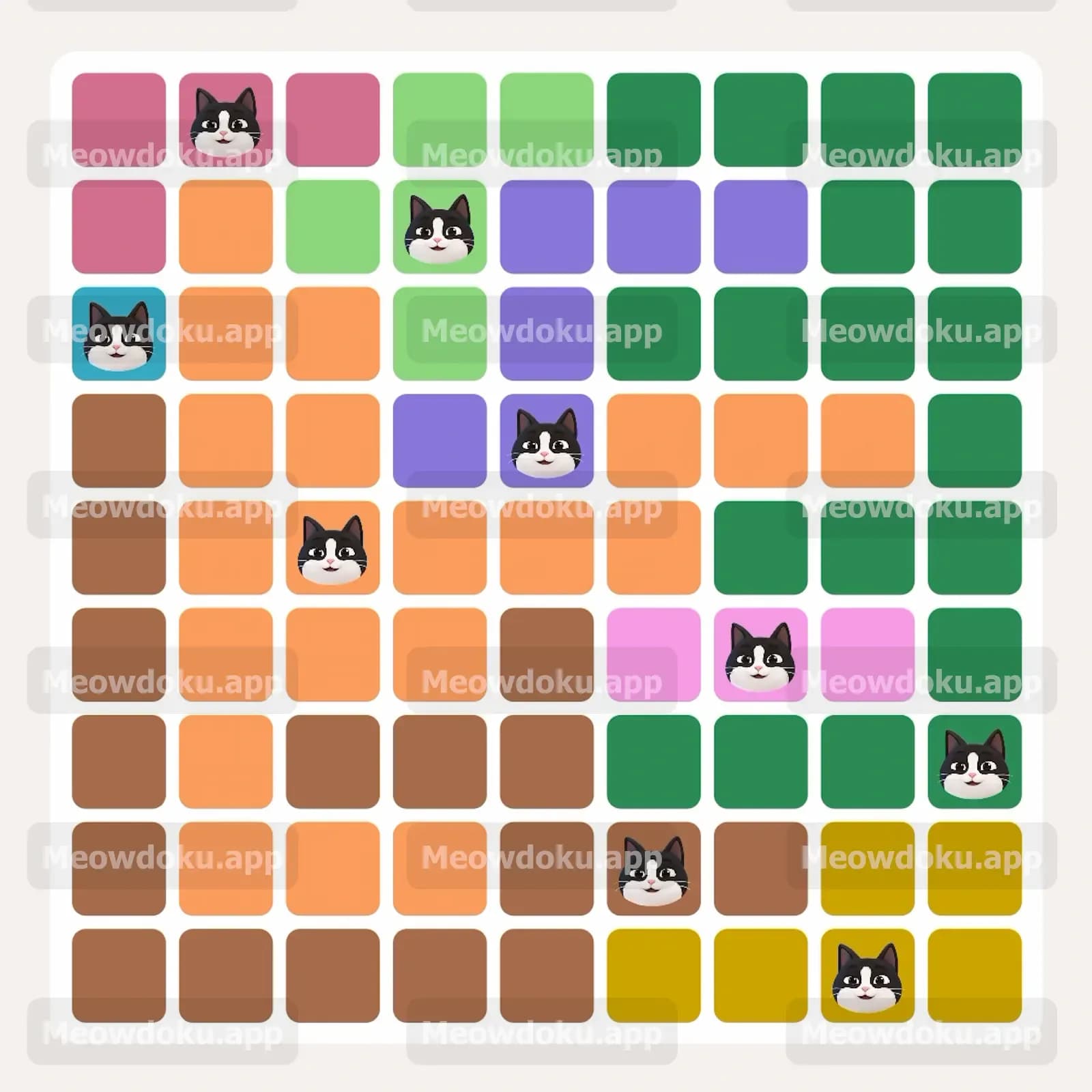 Meowdoku Level 297 Answer, Cheat & Solution