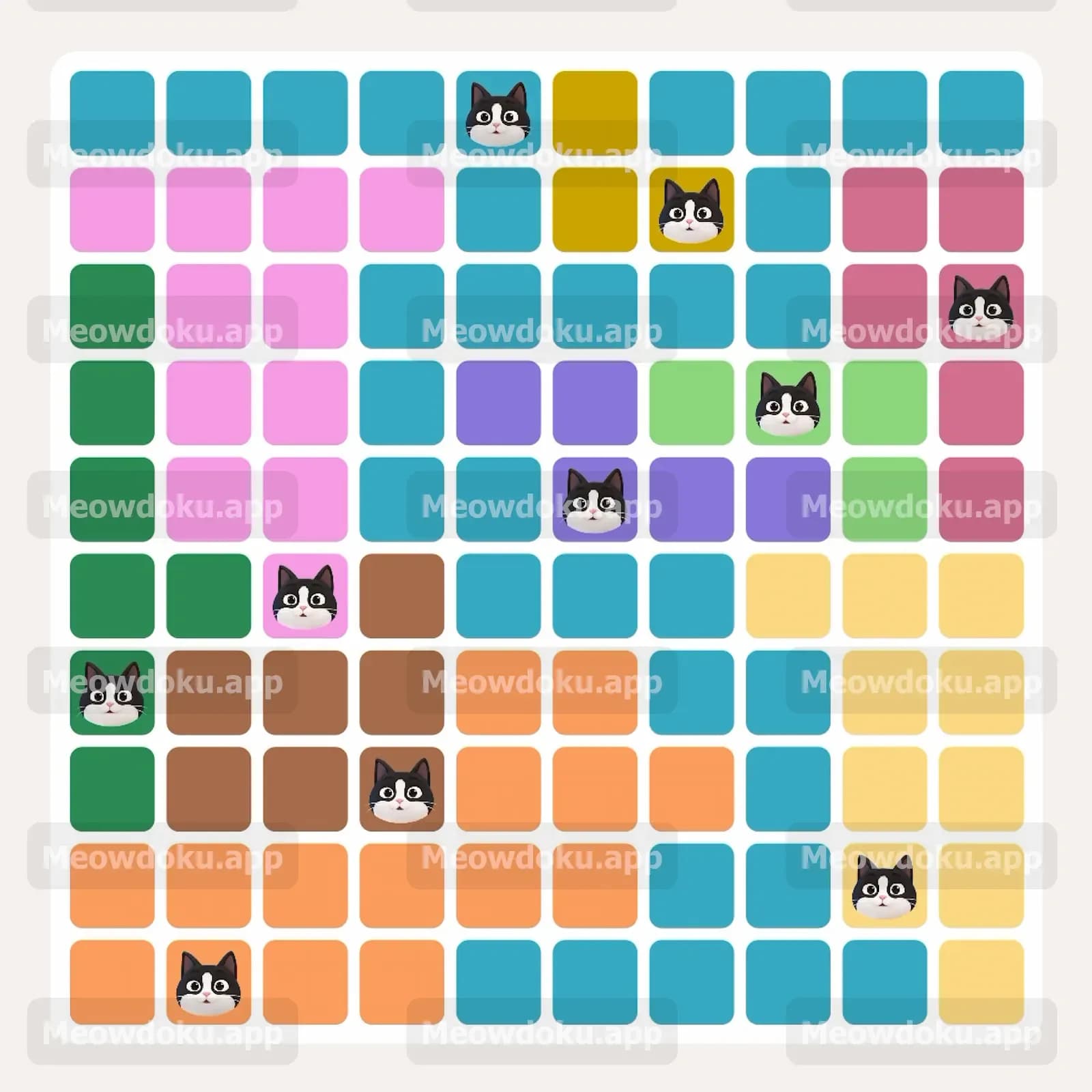 Meowdoku Level 296 Answer, Cheat & Solution