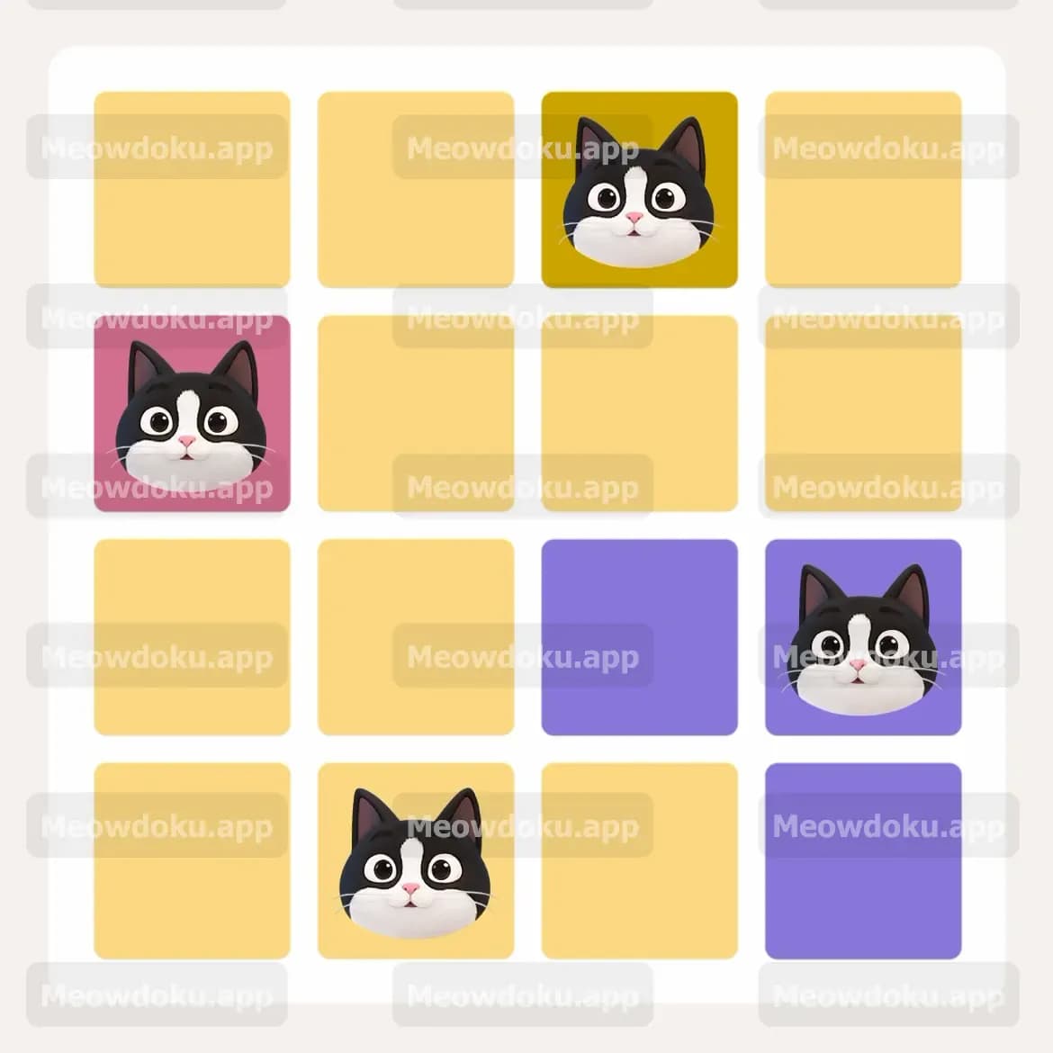 Meowdoku Level 1 Answer, Cheat & Solution