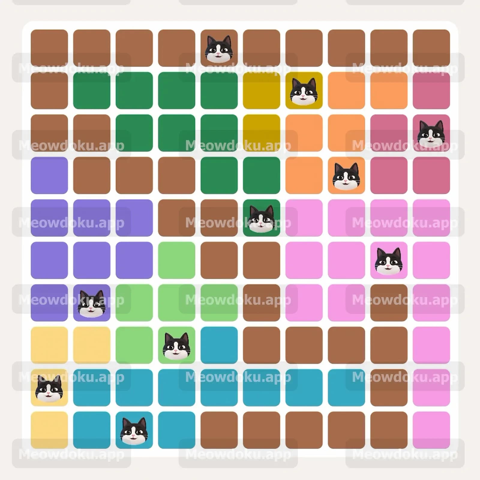 Meowdoku Level 225 Answer, Cheat & Solution