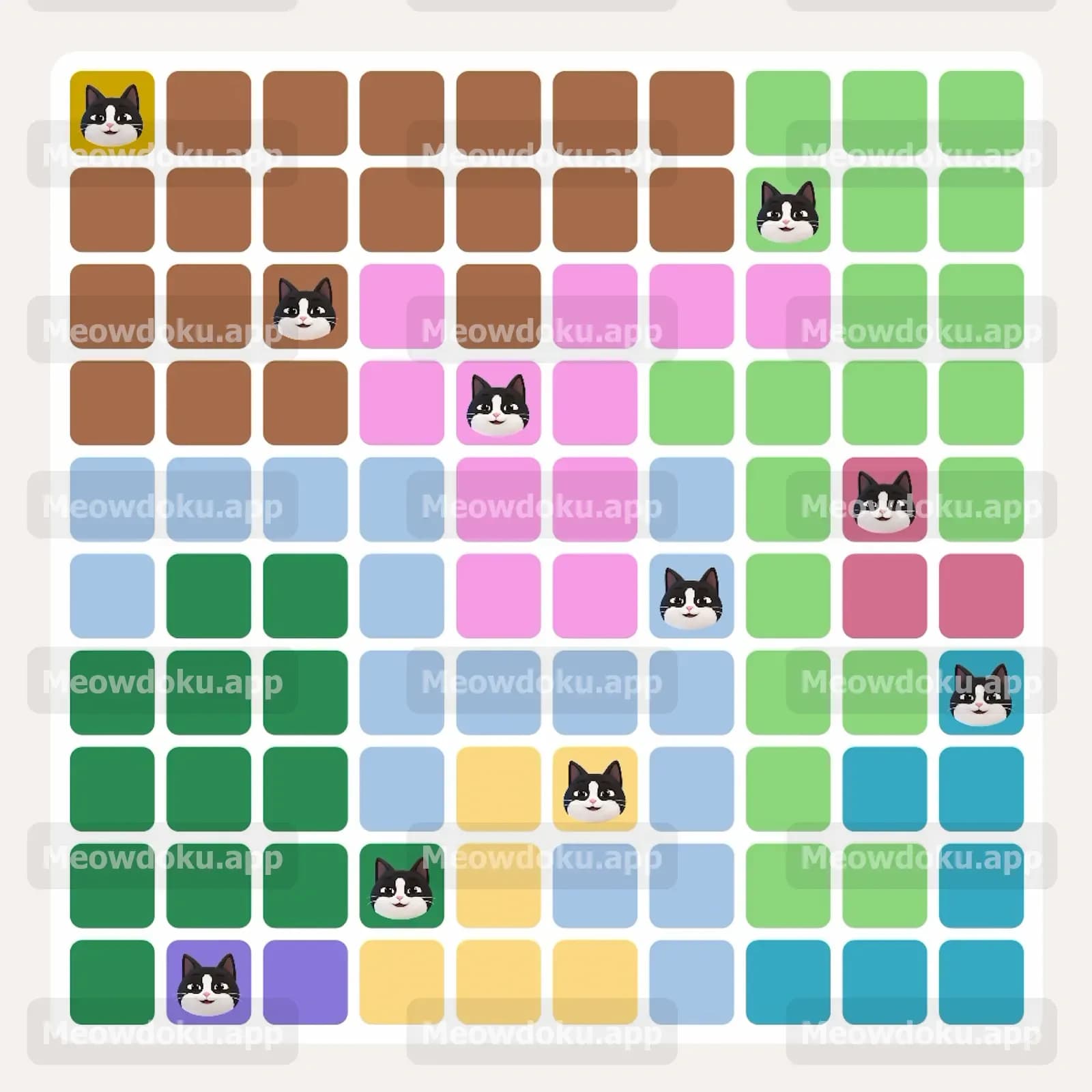 Meowdoku Level 280 Answer, Cheat & Solution