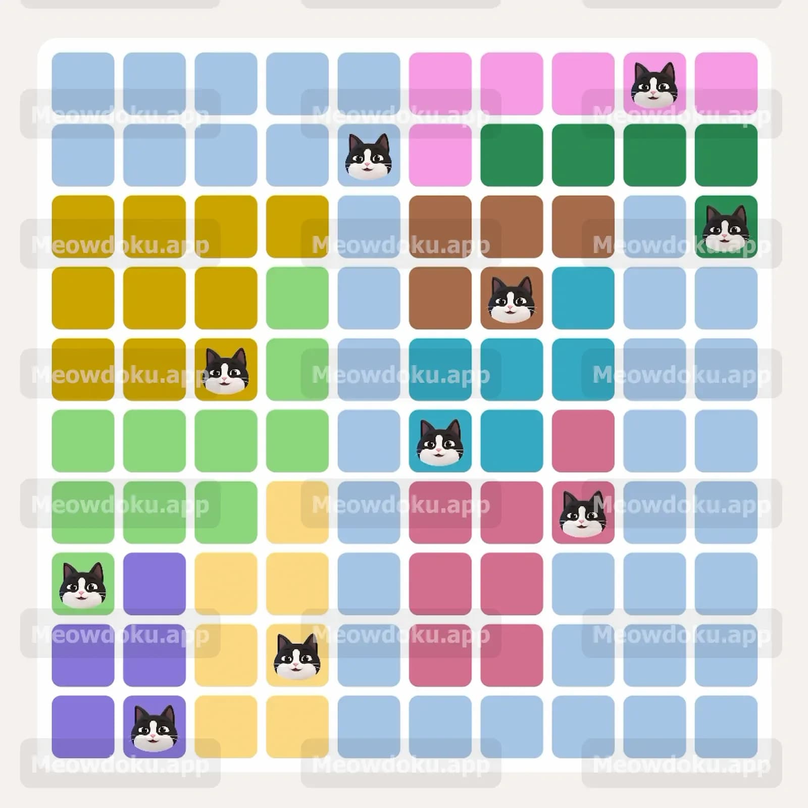 Meowdoku Level 269 Answer, Cheat & Solution