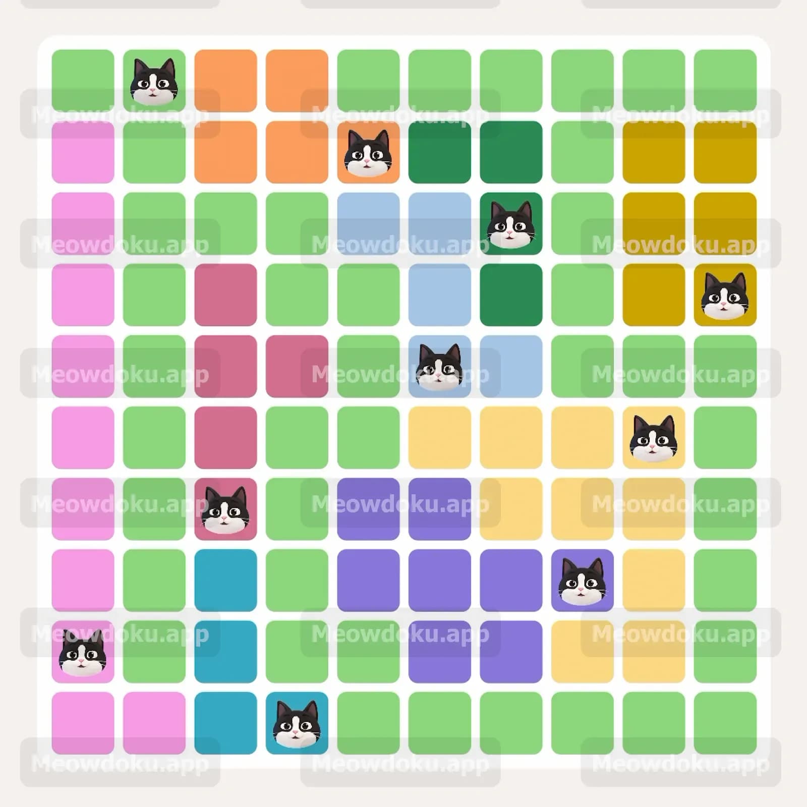 Meowdoku Level 249 Answer, Cheat & Solution