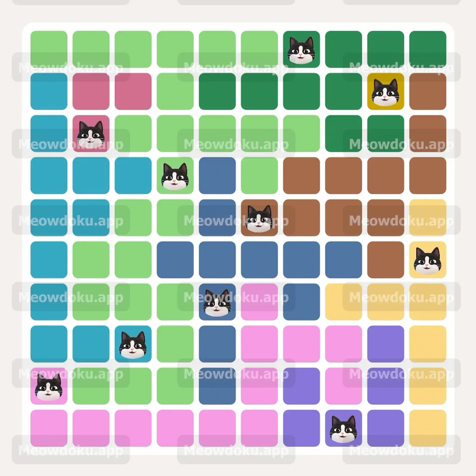 Meowdoku Level 283 Answer, Cheat & Solution