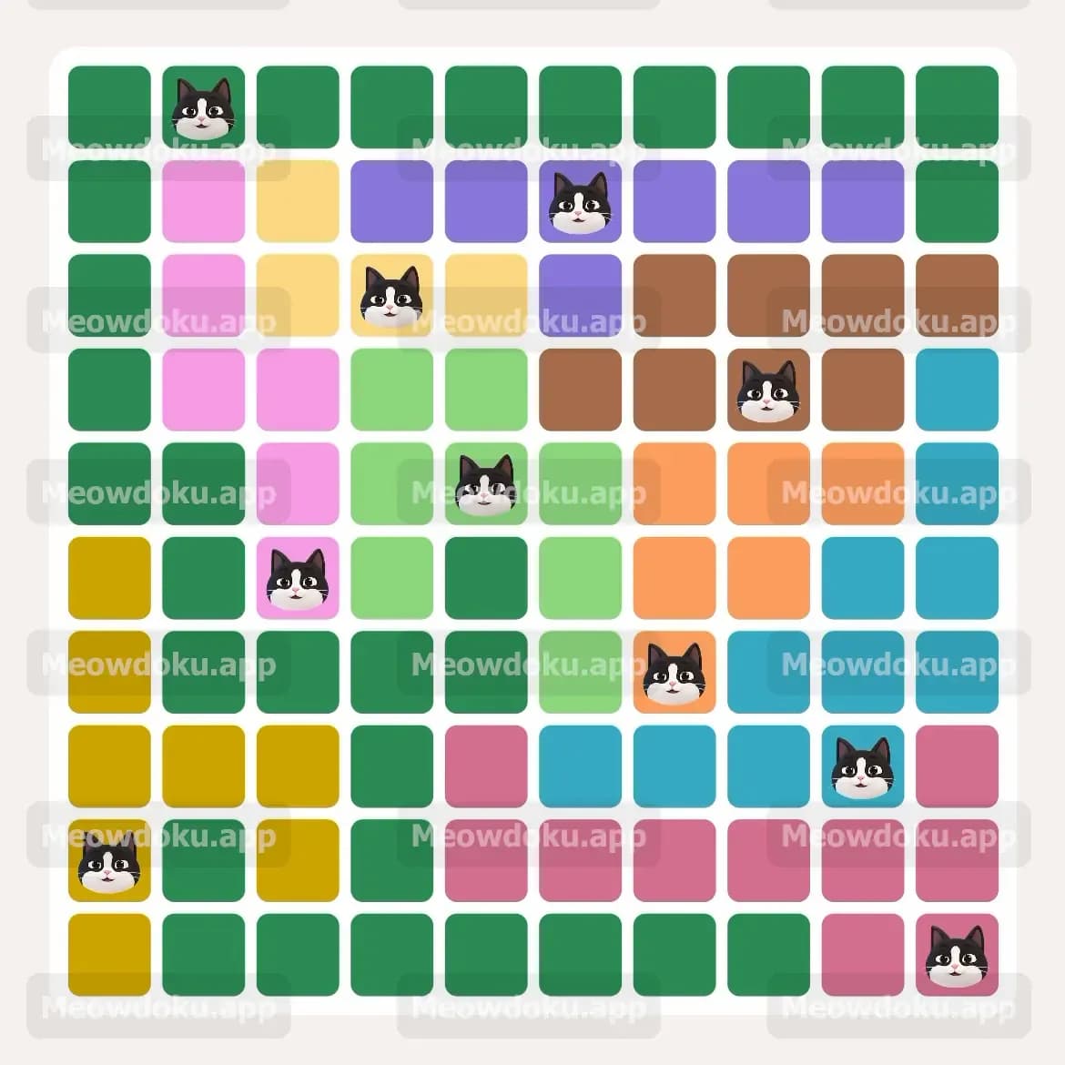 Meowdoku Level 53 Screenshot