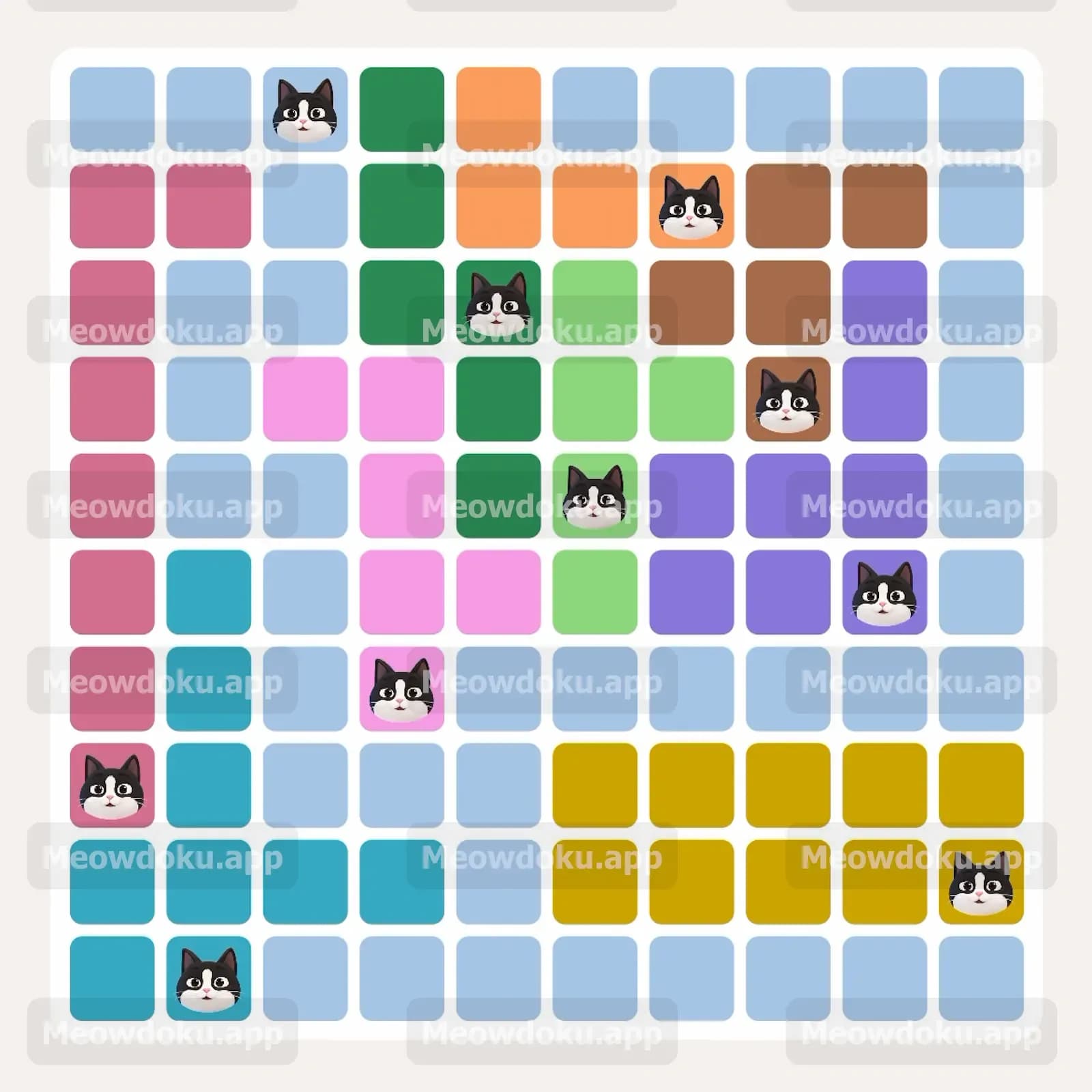 Meowdoku Level 246 Answer, Cheat & Solution