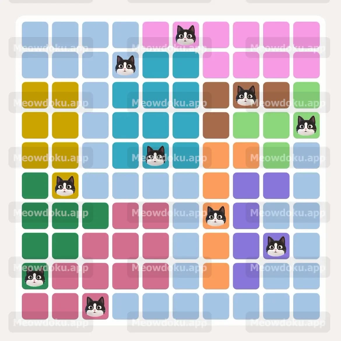 Meowdoku Level 129 Screenshot
