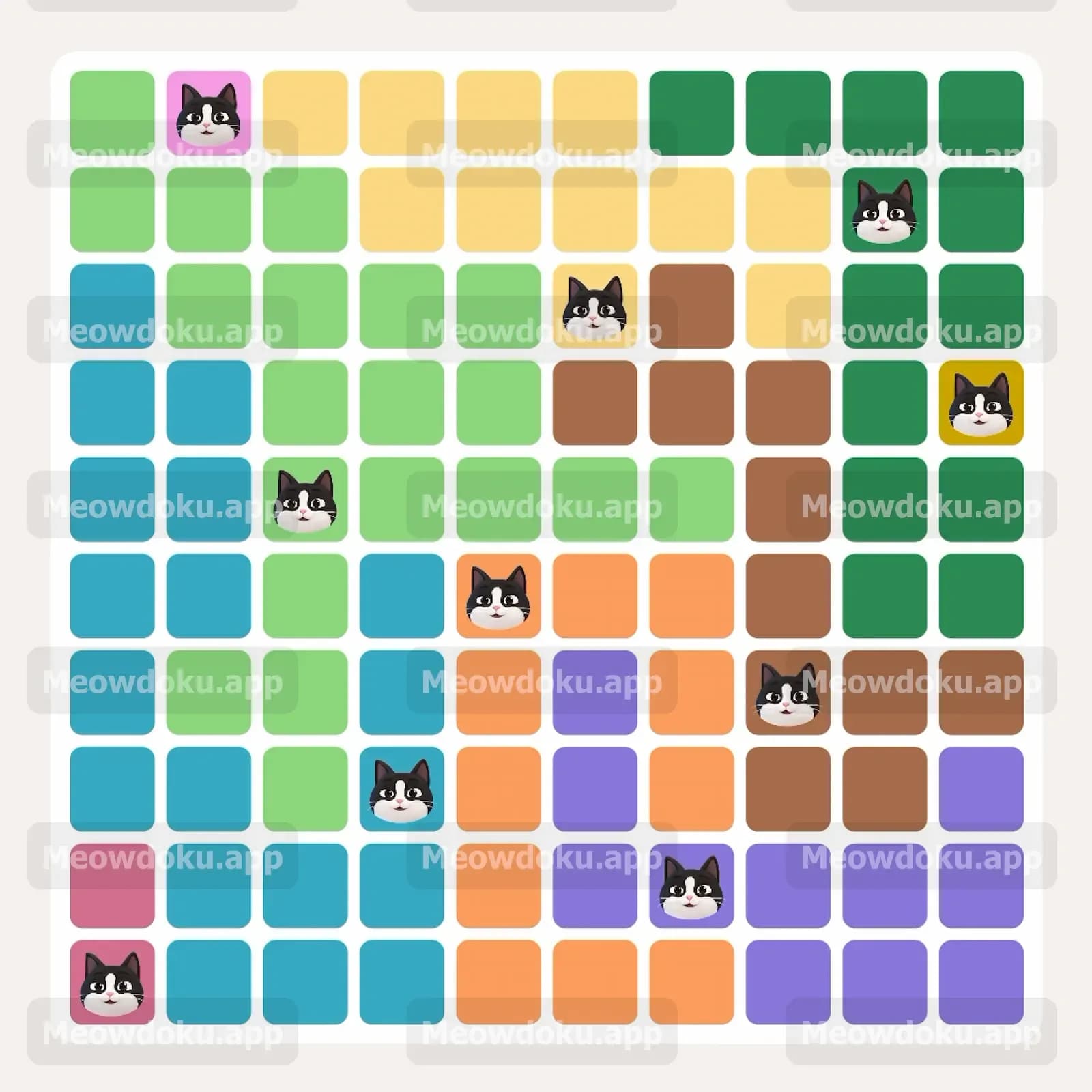 Meowdoku Level 265 Answer, Cheat & Solution