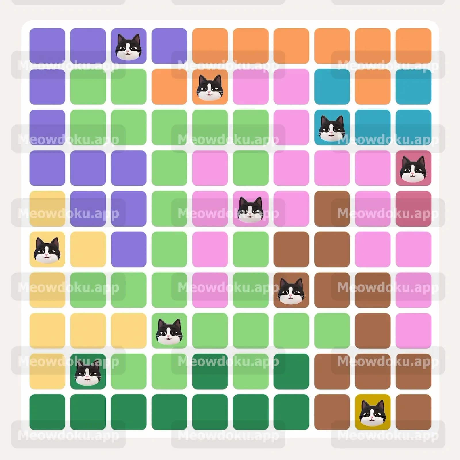 Meowdoku Level 240 Answer, Cheat & Solution