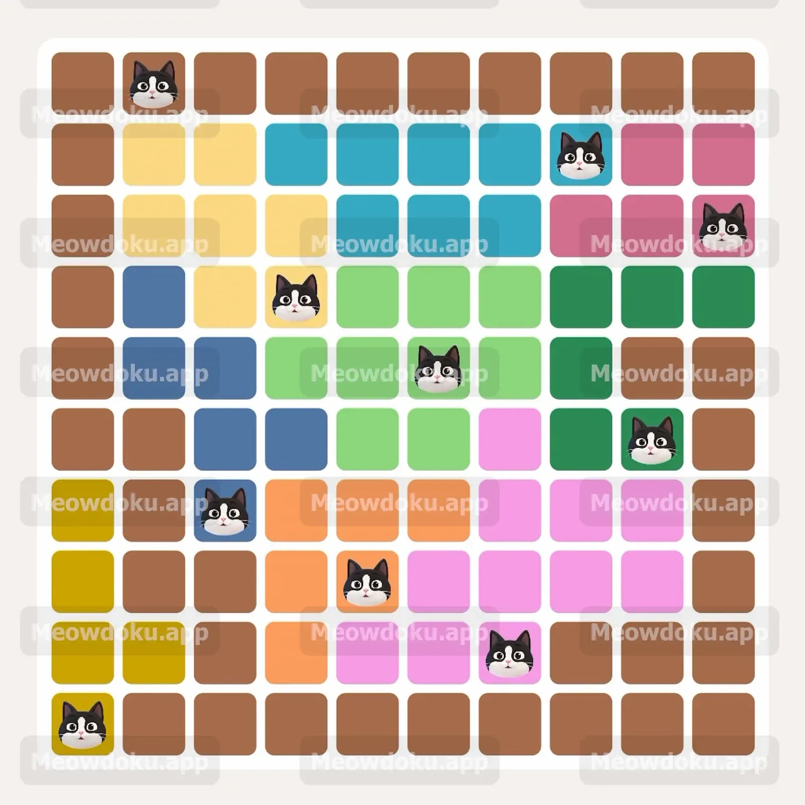 Meowdoku Level 282 Answer, Cheat & Solution