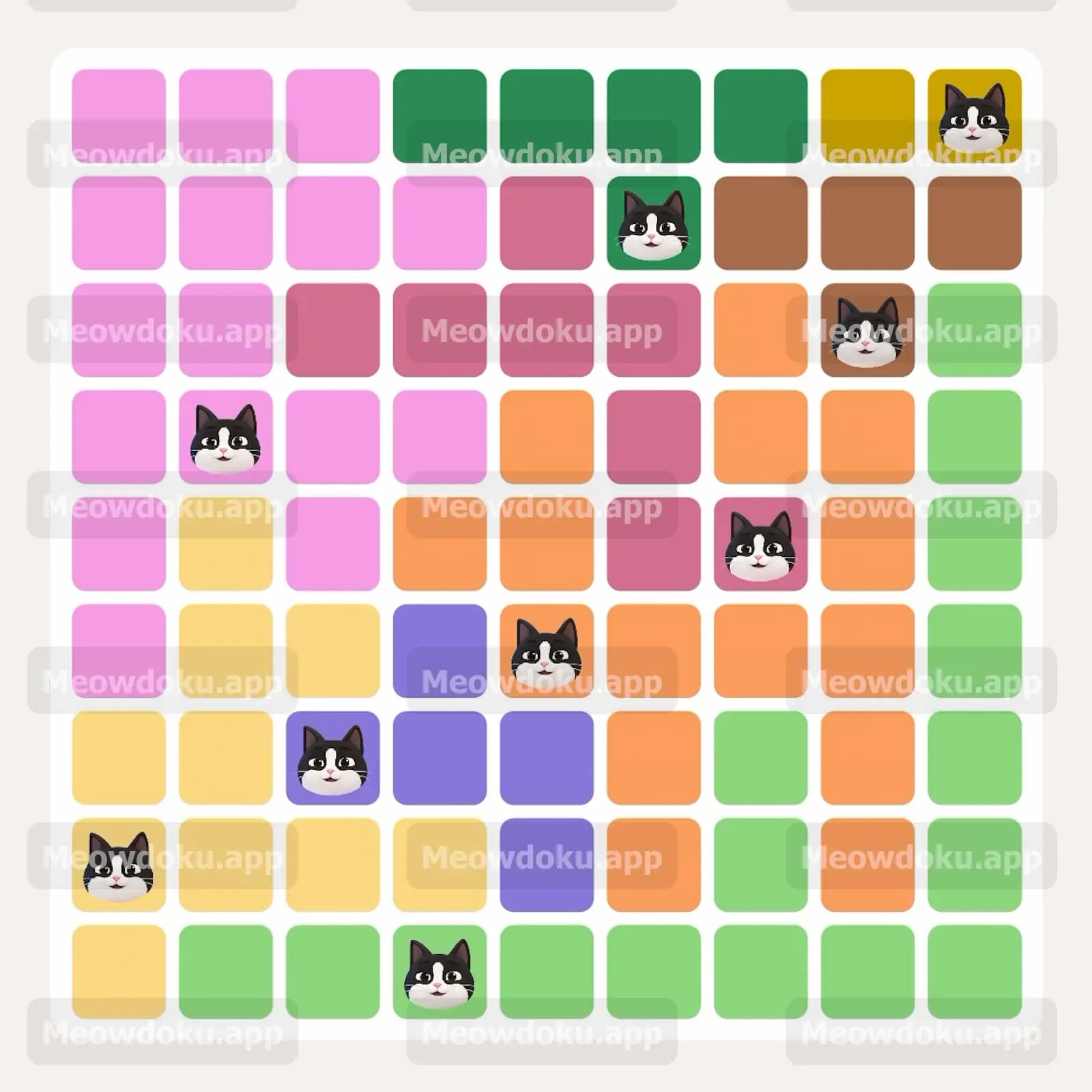 Meowdoku Level 244 Answer, Cheat & Solution