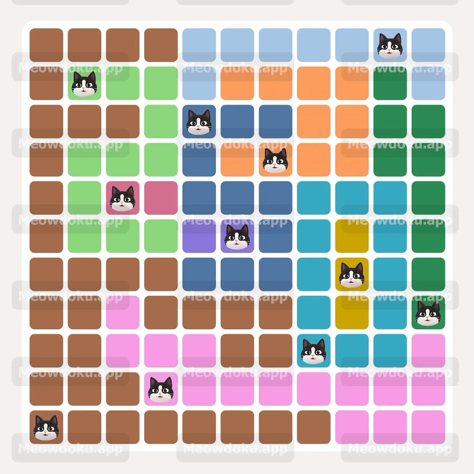 Meowdoku Level 250 Answer, Cheat & Solution