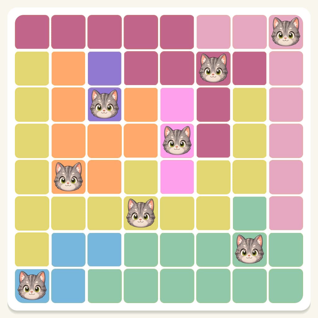 Meowdoku Level 609 Answer, Cheat & Solution