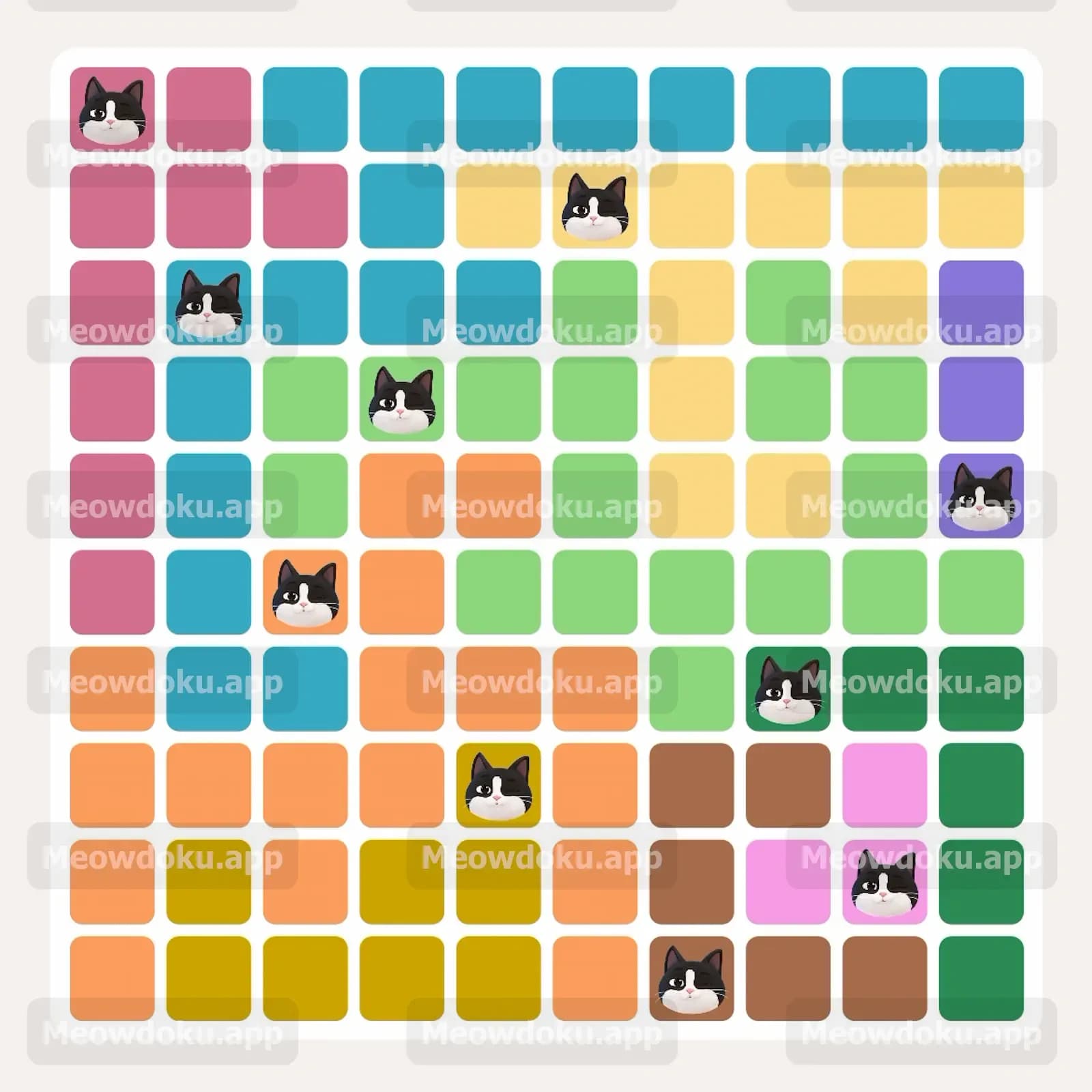 Meowdoku Level 223 Answer, Cheat & Solution