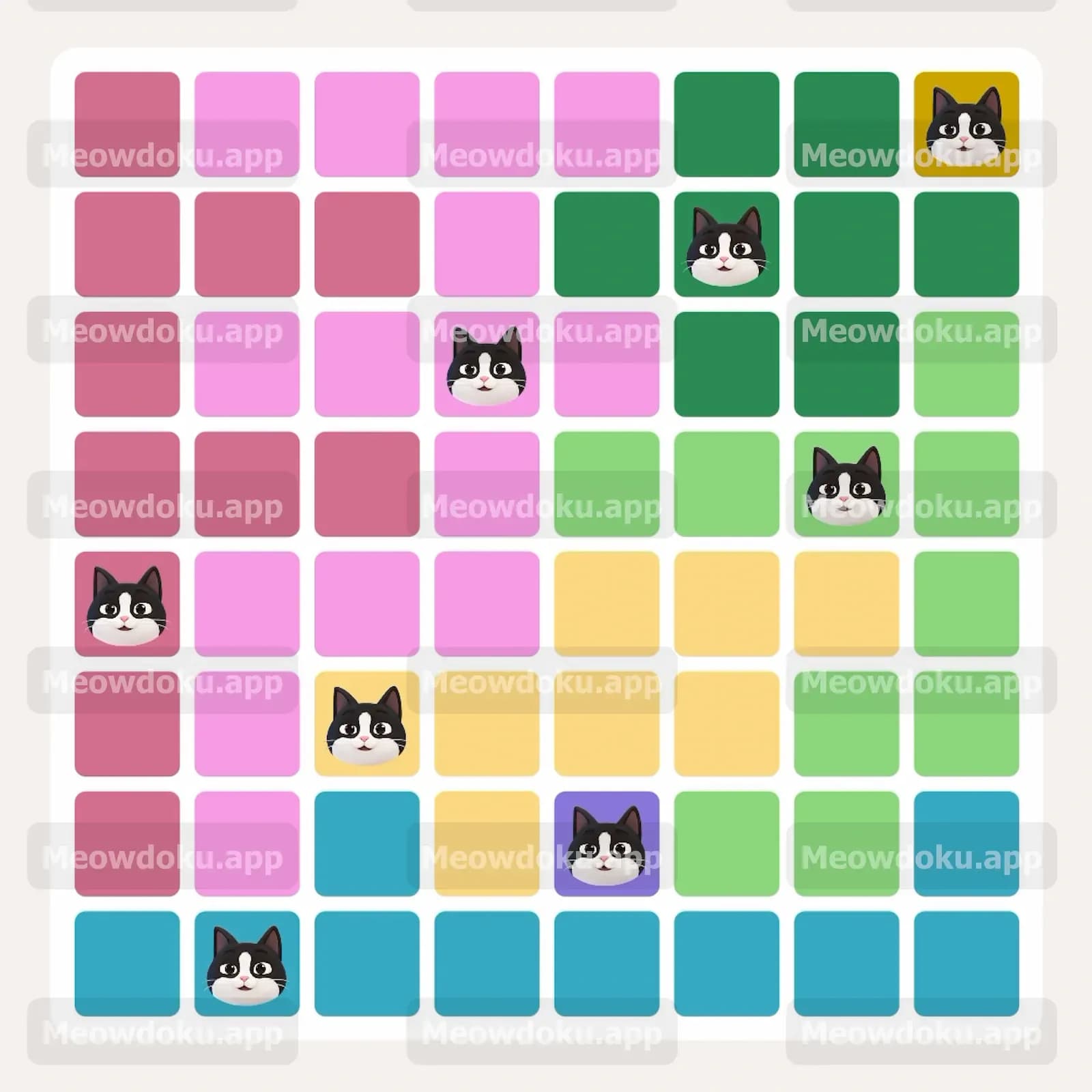 Meowdoku Level 251 Answer, Cheat & Solution