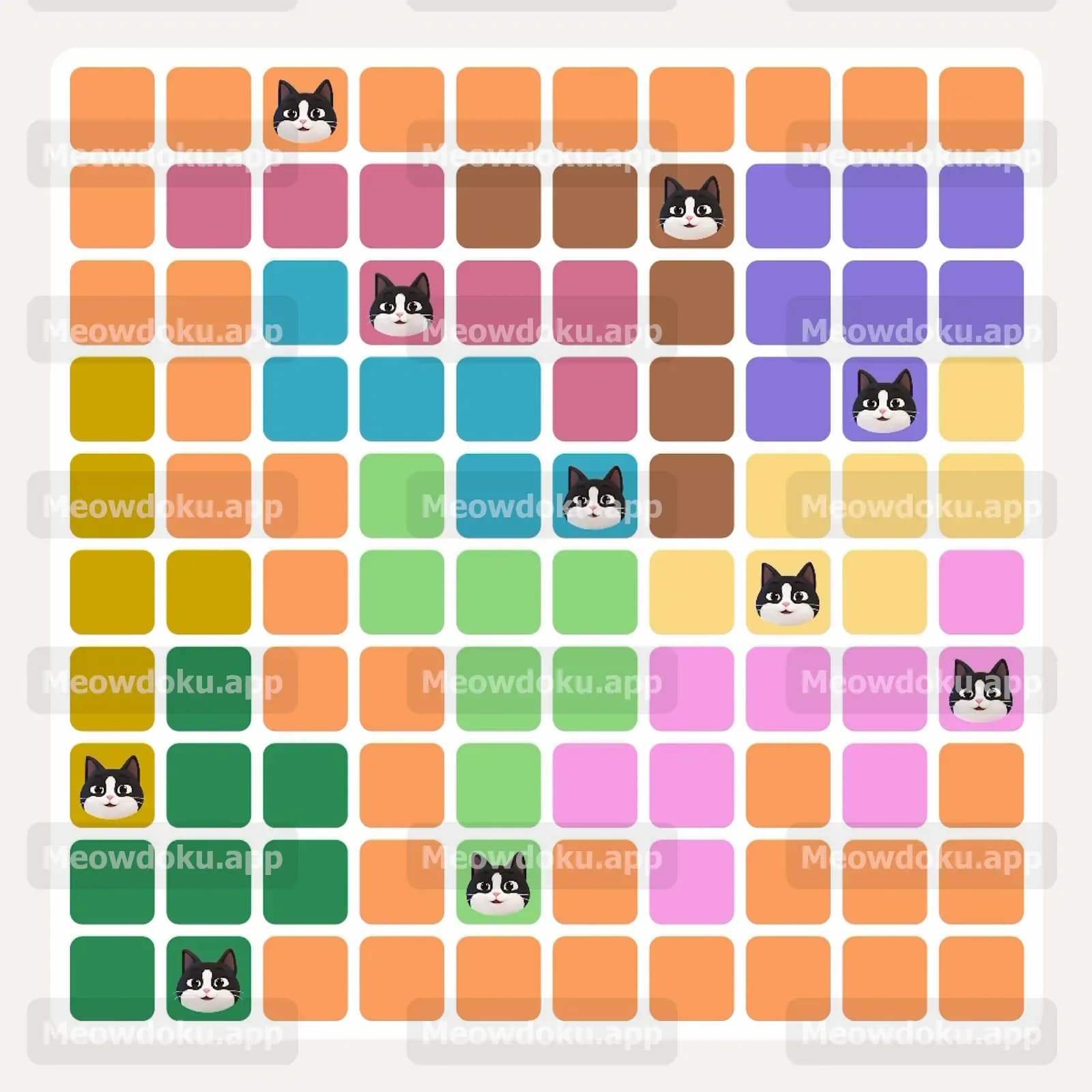 Meowdoku Level 226 Answer, Cheat & Solution