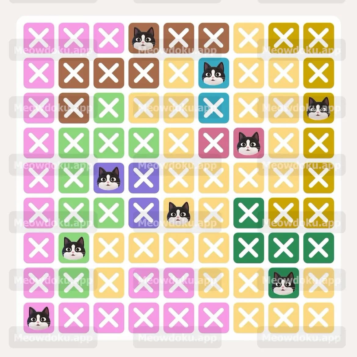 Meowdoku Level 54 Screenshot