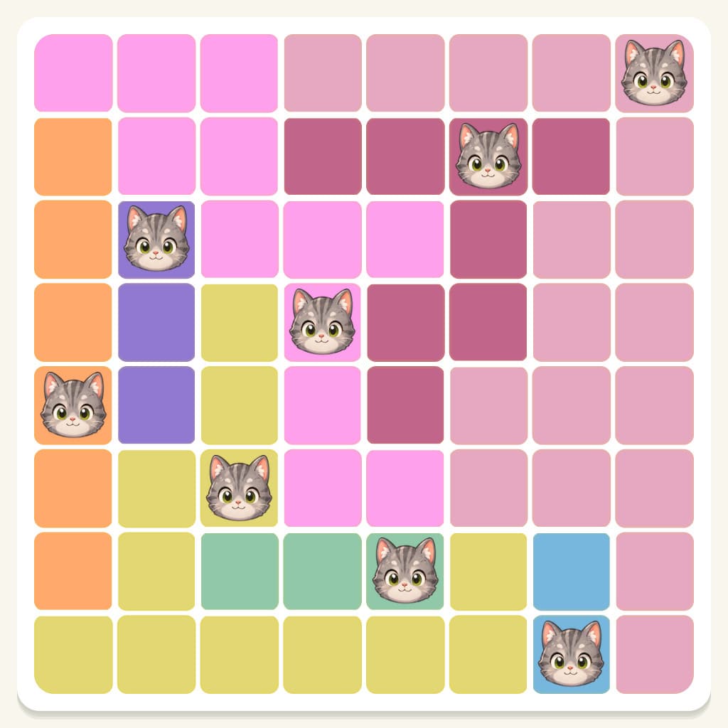 Meowdoku Level 197 Answer, Cheat & Solution