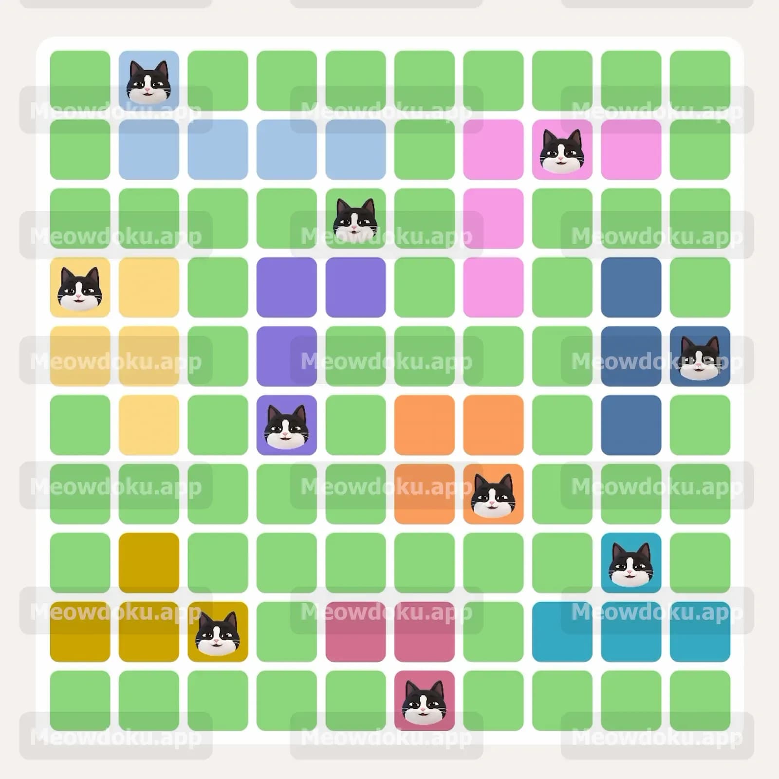 Meowdoku Level 278 Answer, Cheat & Solution