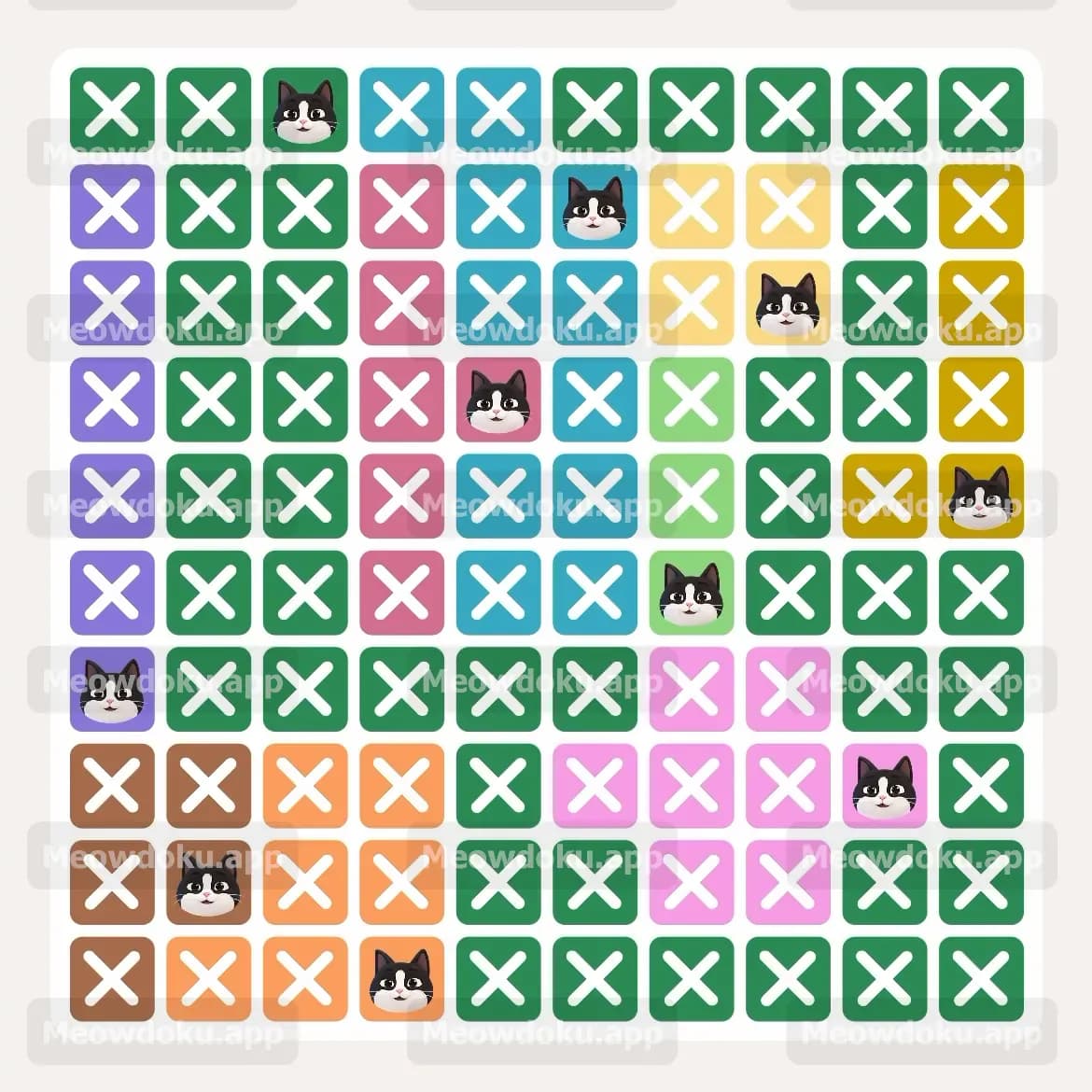 Meowdoku Level 52 Screenshot